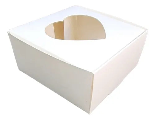 cod: 2567 (25u) CAJA BLANCA VISOR  BOMBONES COOKIES GOLOSINAS - medida: 10x10x5