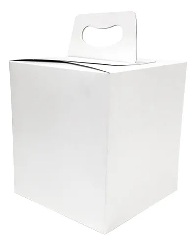cod: 3086 (1u) CAJAS PAN DULCE  1 KILO, ESTUCHE MALETÍN CONFITERÍA BLANCO - medida: 19x17x17