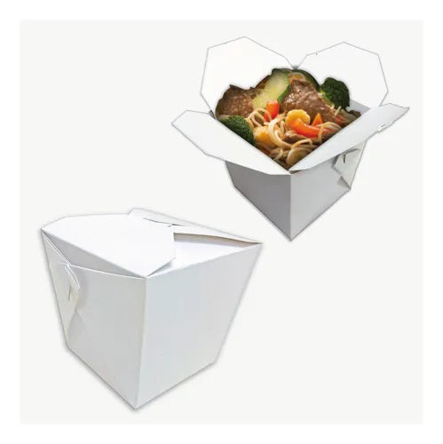 cod: 2532 (25u) CAJAS PARA WOK Y COMIDA CHINA    LAMINADO INTERIOR - medida: 9.7x9.7x9.7