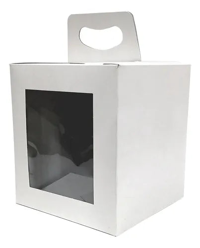 cod: 2619 (10u) CAJA ESTUCHE PAN DULCE 1/4KG CON VENTANA 10 - medida: 10.5x8.3x8.3