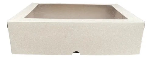 cod: 2263 (1u) BOX CAJA TORTA RECTANGULAR GRANDE C/VISOR APERTURA FRONTAL - medida: 0x0x0