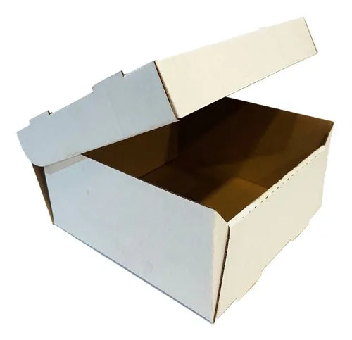 cod: 3106 (10u) CAJA PARA COMIDA REGALO CON TAPA BLANCA - medida: 19x19x10