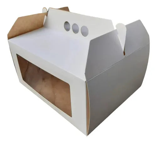 cod: 3525 (10u) CAJA  PARA FACTURAS DESAYOS PASTELERIA VISOR 22,5 - medida: 22.5x18x9